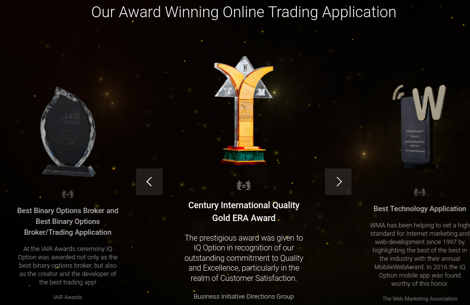 iq option award