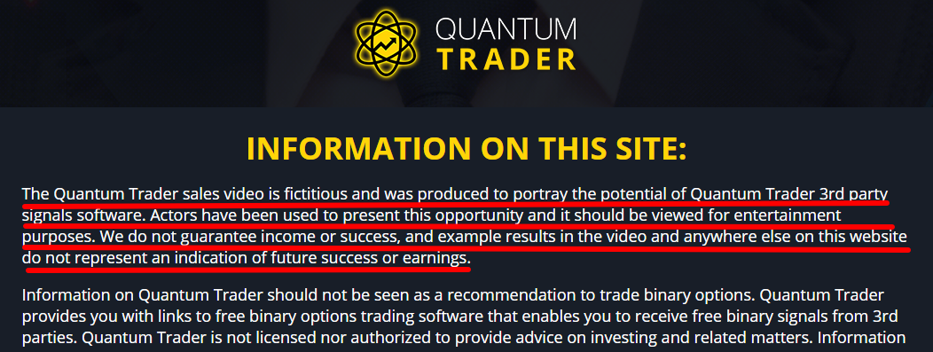 quantumtrader risk disclosure