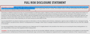 hbswiss risk disclosure