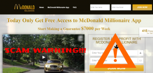 mcdonalds millionaire scam