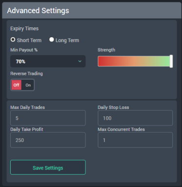 FX Master Bot settings