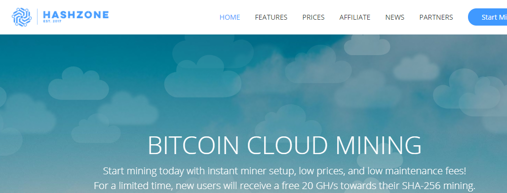 HashZone Bitcoin Cloud Mining review