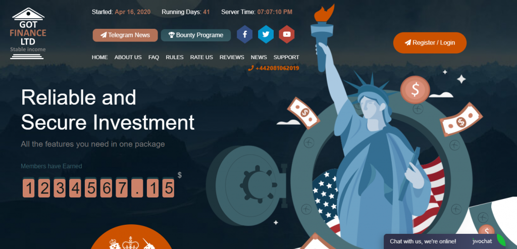 Gotfinance Homepage