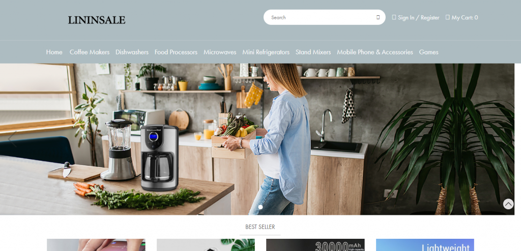 Lininsale Homepage