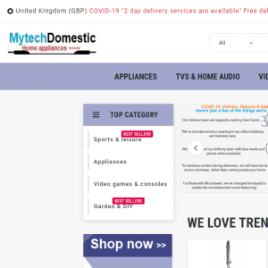 Mytechdomestic Homepage
