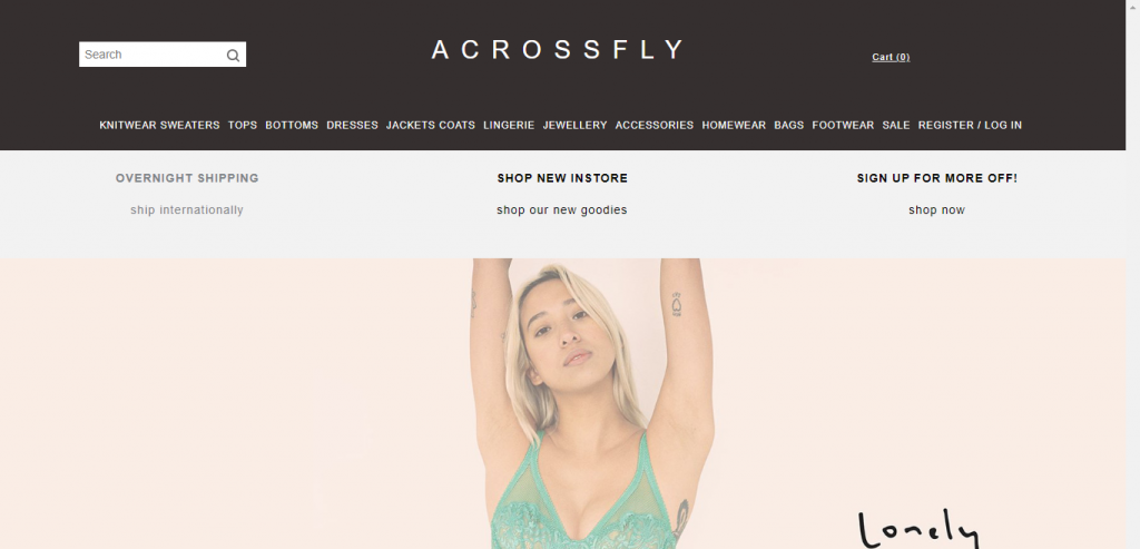 Acrossfly Homepage