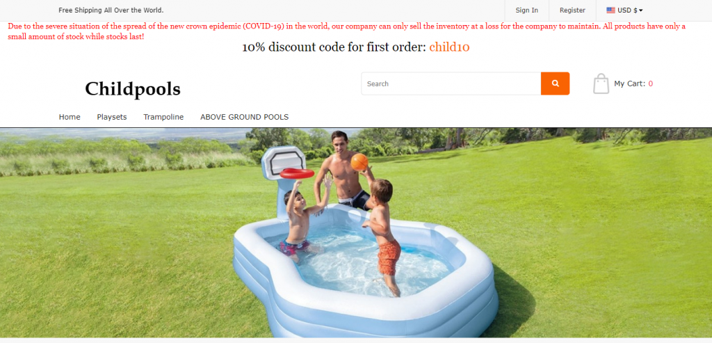 child pools website