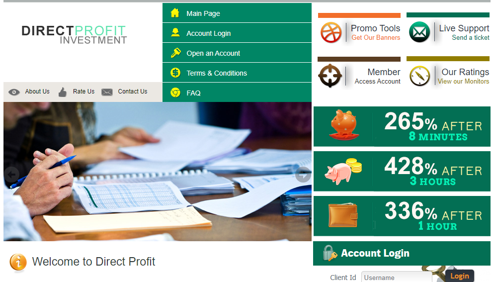 Directprofit Homepage