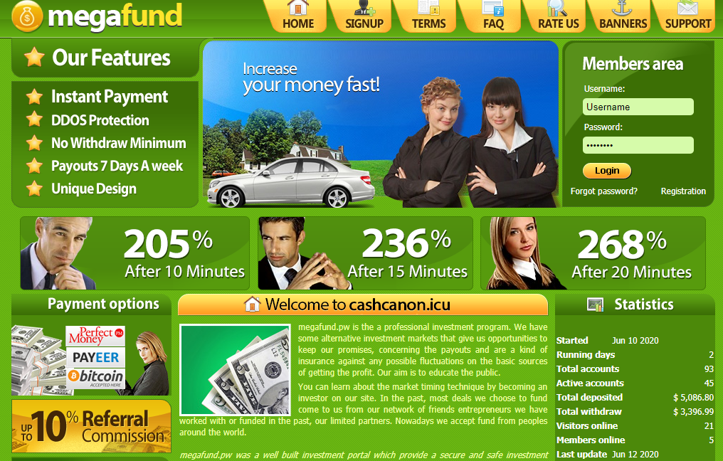 Megafund Homepage
