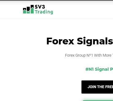 SV3 Trading landing page