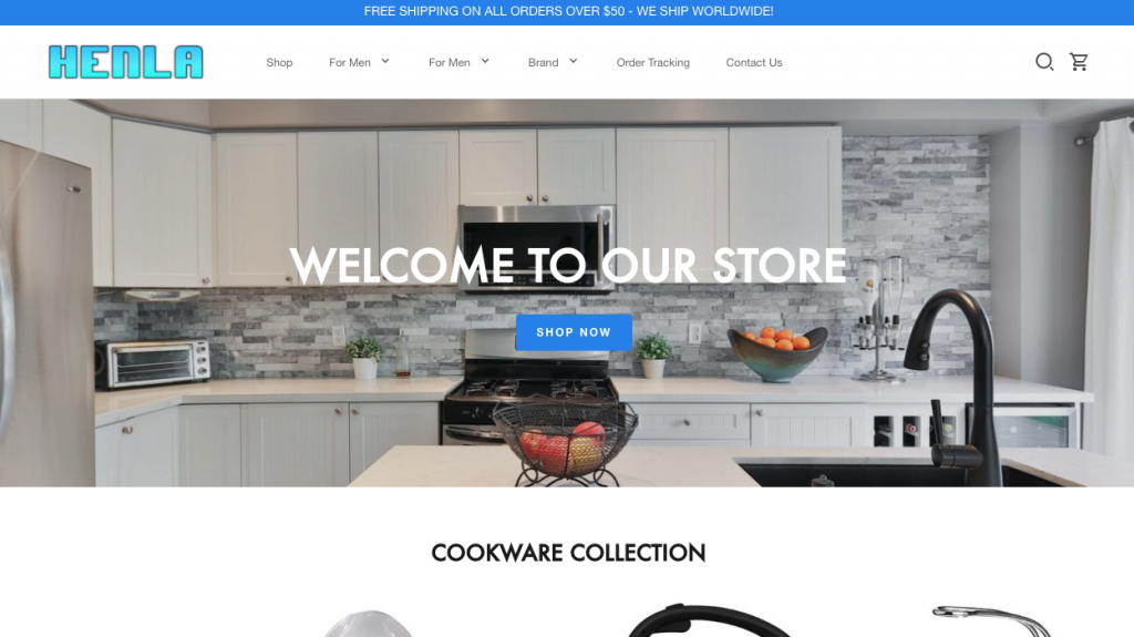 Henlastore.com Homepage