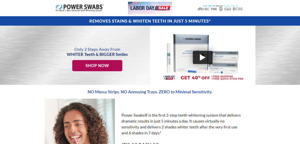 Power Swabs Teeth Whitening Reviews