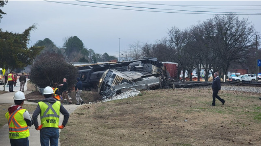 collegedale train crash scene