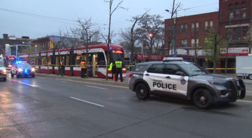 Spadina accident scene