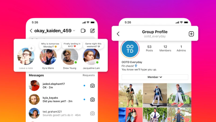 Instagram group profile