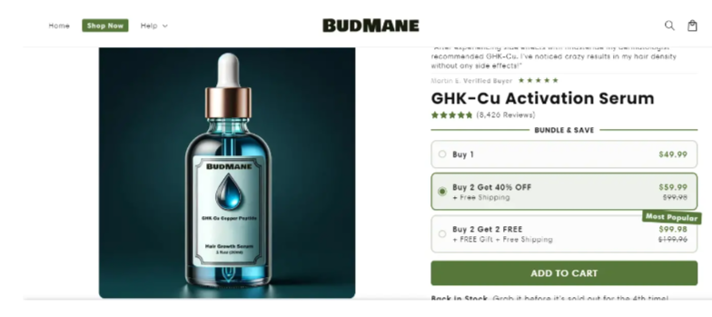 Budmane Hair Growth Serum